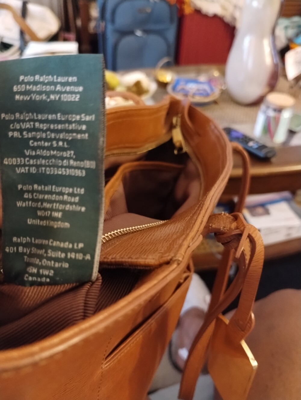 Ralph Lauren Brown Leather Zip Tote - Picture 10 of 10